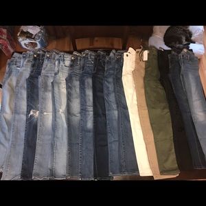 16 Pairs of jeans size 00 and 0